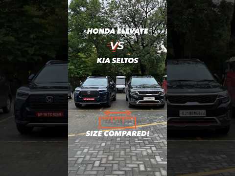 Honda Elevate vs Kia Seltos Dimensions compared! | CarWale #shorts