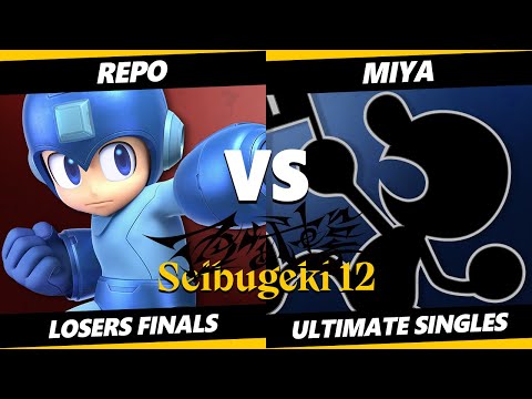 Seibugeki 12 Losers Finals - miya (Game & Watch) Vs. Repo (Mega Man) SSBU Ultimate Tournament