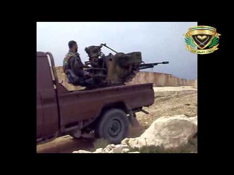 استهداف تحصينات قوات النظام في نبل و الزهراءربواسطو رشاش 23  من قبل لواء الفرقان