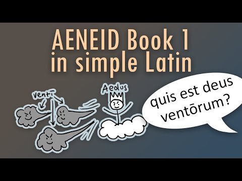 Aeneid book 1 narrated in simple Latin with pictures and questions