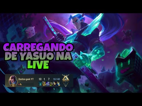 CARREGANDO DE YASUO NA LIVE - LOL WILD RIFT