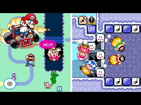 A Mario Kart SUPER WORLD Created in Super Mario Maker 2