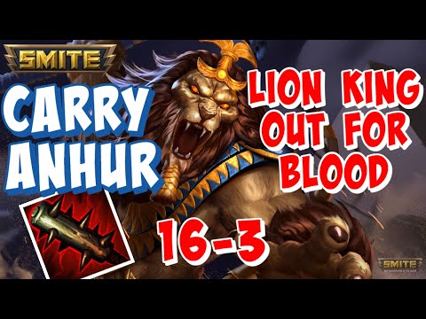 CARRY ANHUR GAMEPLAY SMITE SEASON 9 - LION KING IS OUT FOR BLOOD!