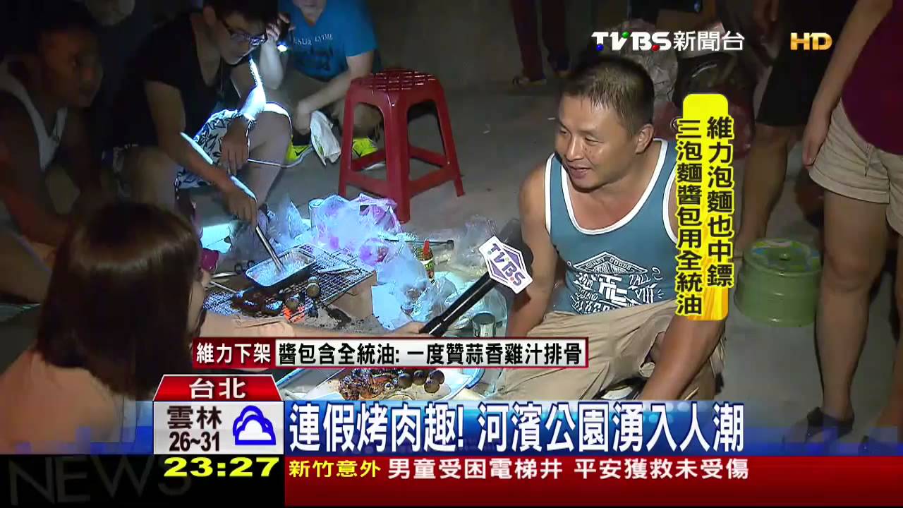 連假烤肉趣! 河濱公園湧入人潮