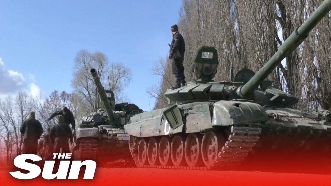 Ukrainian armed forces seize and destroy Russian tanks outside Kyiv
