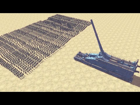 800MM GUSTAV GUN vs 1000 SOLDIERS  - Men OF War 2 Assault Squad
