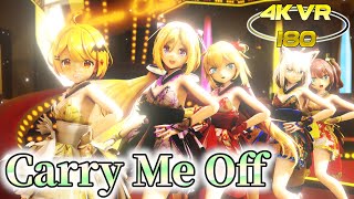 【MMD VR 4K 180】ホロライブ1期生が着物ドレスで「Carry Me Off」【赤井はあと・アキロゼ・白上フブキ・夏色まつり・夜空メル】