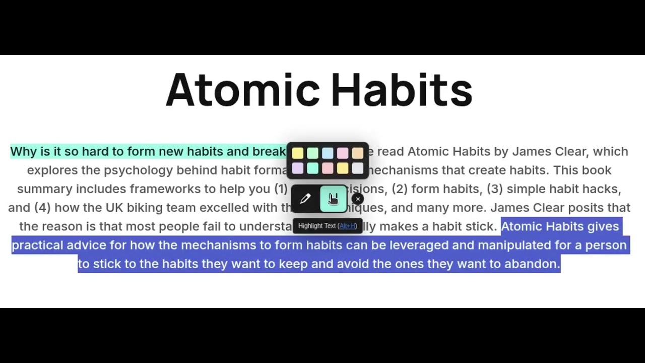 Highlight or Underline Demo