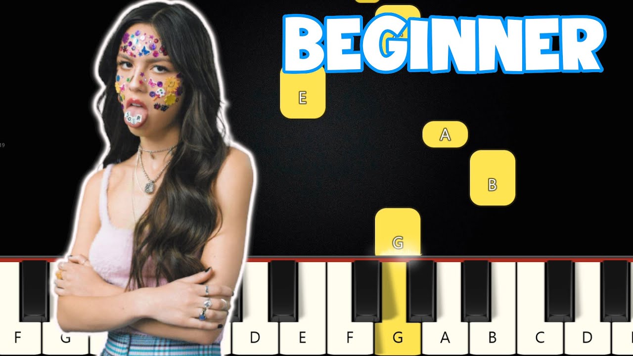 Olivia Rodrigo - Deja Vu | Beginner Piano Tutorial | Easy Piano