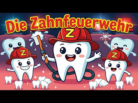 Die Zahnfeuerwehr 🚒🪥 Kinderlied zum Zähneputzen | Fröhlich putzen lernen für Kids | Feuerwehr