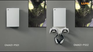 PS5 Wall Mount with Controller and Headset Holders | GMA01-PS02