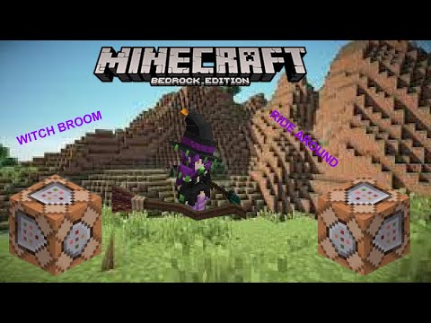 Minecraft Bedrock - Witch Broom Command Creation (Showcase and Tutorial)