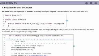Advanced I/O (input/output) using Java