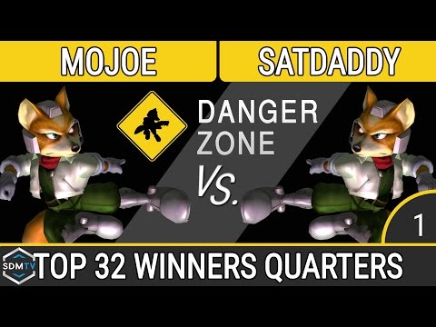 Danger Zone - Mojoe (Fox) vs. Satdaddy (Fox) - SSBM Singles Top 32 Winners Round 1 - Smash Melee