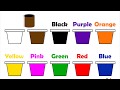 Learn Colors Name for Children, Red, Green, Yellow, Brown, Purple, Black, Pink