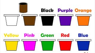 Learn Colors Name for Children, Red, Green, Yellow, Brown, Purple, Black, Pink