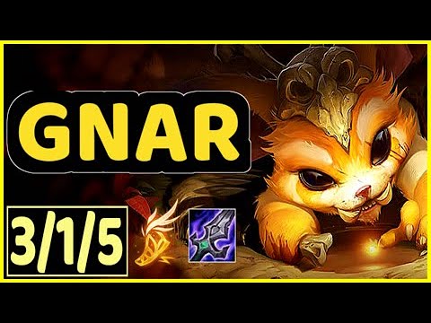 GNAR VS KAYLE - 3/1/5 KDA TOP GAMEPLAY