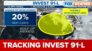 Tropical Disturbance In Gulf of Mexico Designated As Invest 91-L