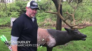 John Dudley shooting the new Easton UA 6mm Axis arrows