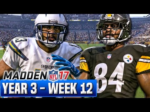 Madden 17 Chargers Franchise Mode Year 3 - Week 12 @ Steelers | Ep.59