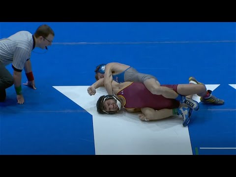 125lbs Ty Naquin (Duke) dec Shawn Orem (Bloomsburg)