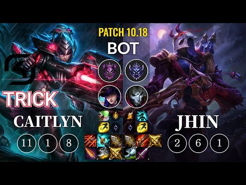 SK Trick Caitlyn vs Jhin Bot - KR Patch 10.18