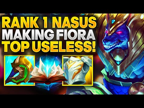 Rank 1 Nasus Making Fiora Top Useless!! | Carnarius | League of Legends