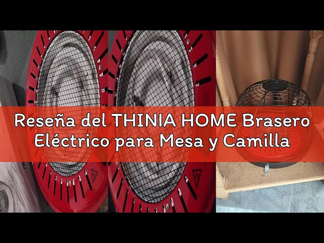 Vídeo relacionado con THINIA HOME Brasero Eléctrico para Mesa y Camilla de Metal Rojo Brasero Eléctrico Interior Bajo Consumo 3 Niveles de Potencia 300/500W/800W | Certificados CE y RoHS