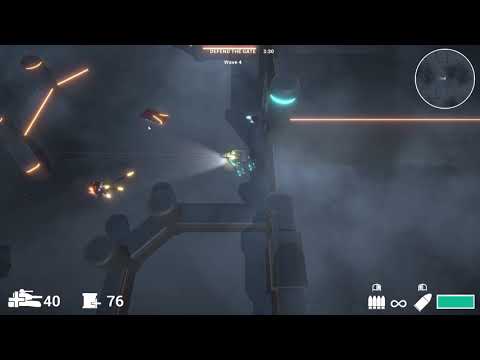 "Metal Moon" - (2019) 3D top-down shooter game. Master thesis test-bed. Paced DDA play-through.