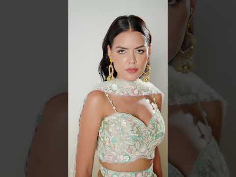 Lime green Chiffon Sequins and thread embroidery Semi-Stitched Lehenga choli & Dupatta