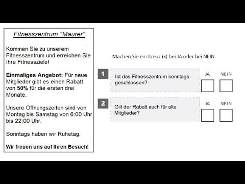 ÖSD A1│ LESEVERSTEHEN Nr.10 │ AUFGABE 2 │ NEUES BEISPIEL │ READING NEW PREPARATION │