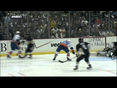 Chris Kunitz wrist shot goal 1-0 NY Islanders vs Pittsburgh Penguins 11/22/13 NHL