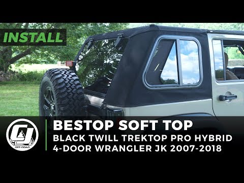 Jeep JK Wrangler Install: Bestop Black Twill Trektop Pro Hybrid Soft Top