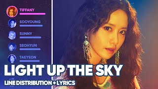 Girls&#39; Generation - Light Up the Sky (Line Distribution + Lyrics Color Coded) PATREON REQUESTED
