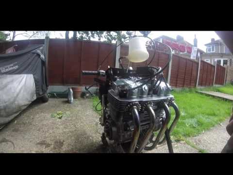 CB750 Replica build. Engine start up.