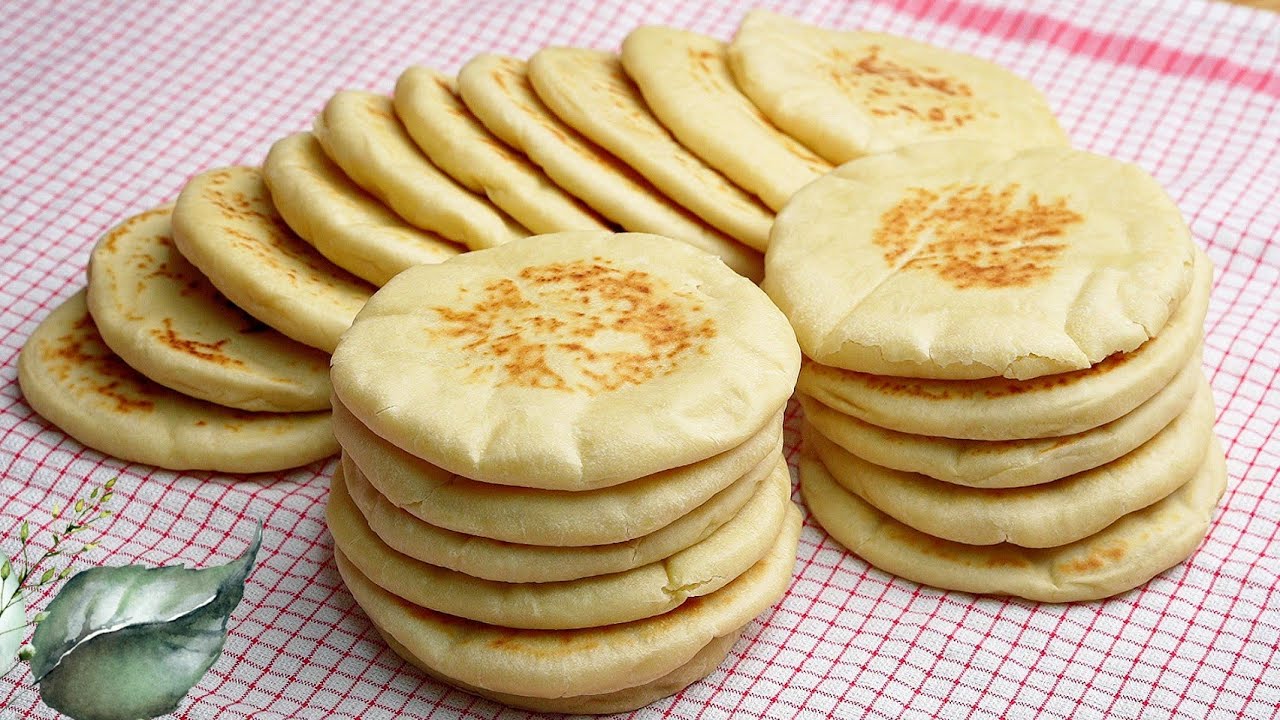 الخبز العربي بدون فرن