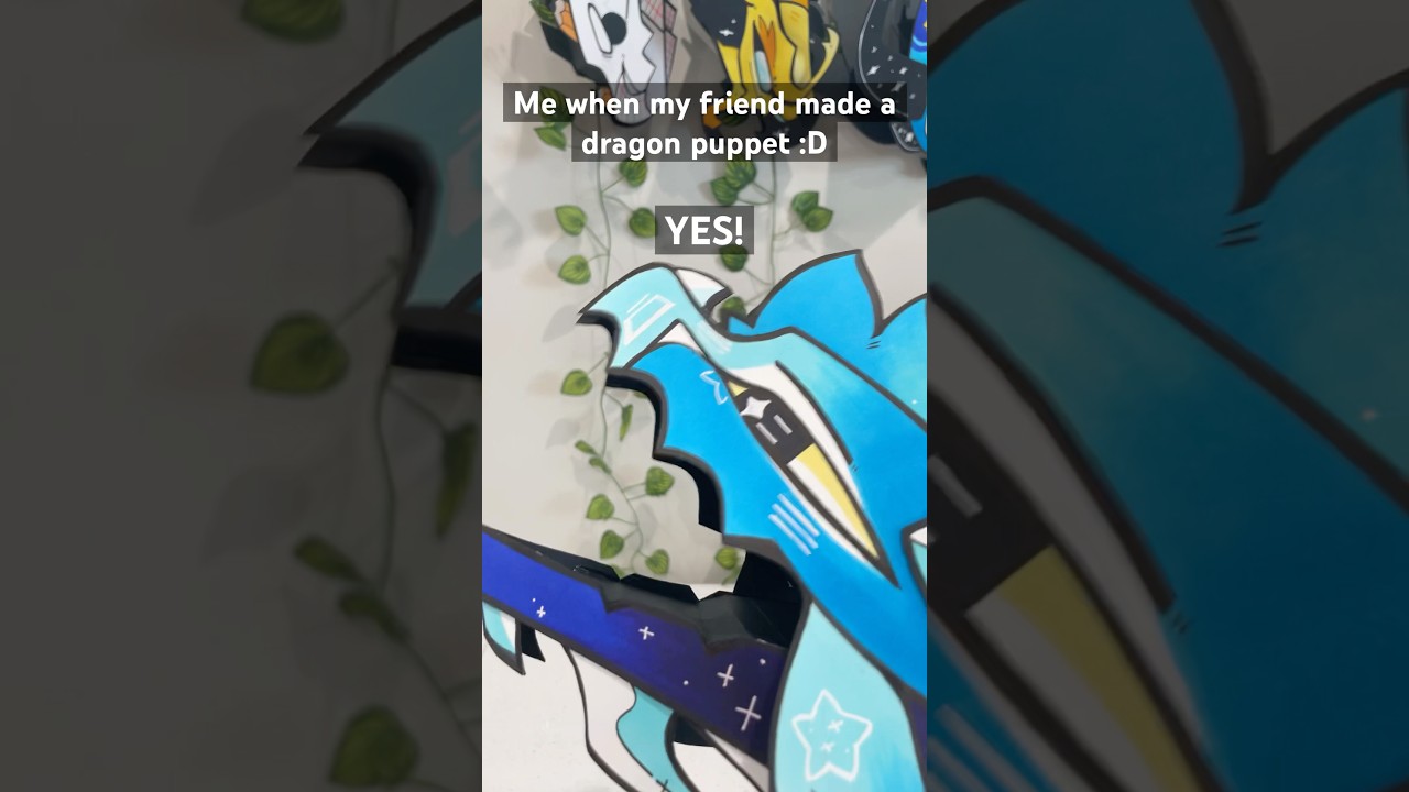 Me when my friend makes a dragon puppet for the first time #dragonpuppets #paperdragon #dragon