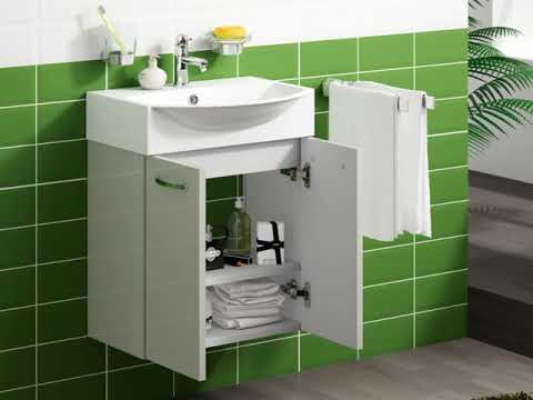 Mini Wall Mounted Cabinet And Ceramic Basin - 500 x 400 x 620mm XXBSMC500G