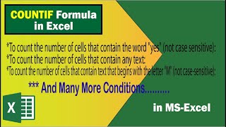 COUNTIF Formula in Excel | How to Use COUNTIF in Excel