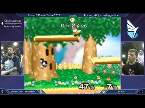 Shine 2018 SSBM - BC | MikeHaze (Fox) vs. TS420 (Sheik) - Melee R2 Pools