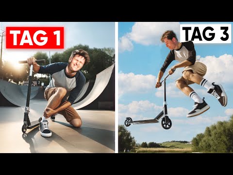 Want to learn the tailwhip? Beginners learn scooter tricks! (Self-experiment)