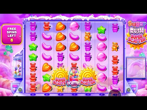 SUGAR RUSH SUPER SCATTER EPIC GAME HIT SUPER SCATTER HUGE WIN BONUS BUY ONLINE CASINO SLOT