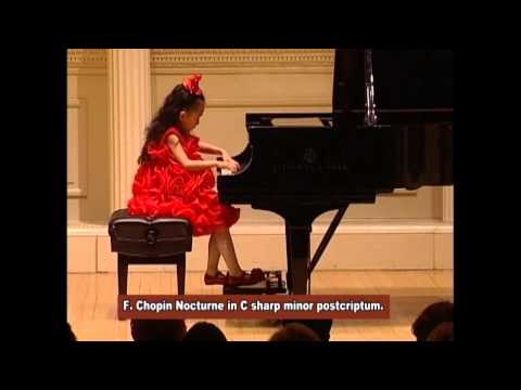 Harmony Zhu (age 7) - Carnegie Hall, Chopin Nocturne No. 20 in C sharp Minor, Posthumous