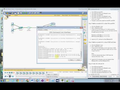 Configuring and Verifying Extended ACLS with a DMZ