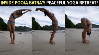 Bikini-clad Pooja Batra does yoga by the beach in 