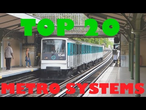 The top 20 metro systems in the world