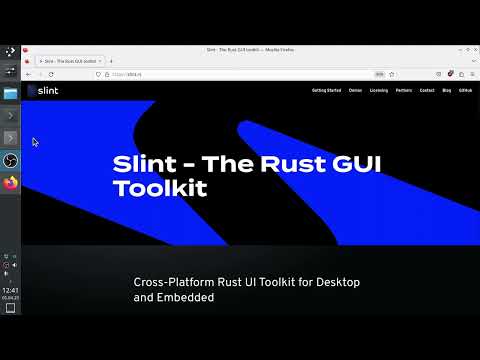 Simple GUI application with Slint and Rust