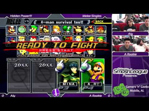Hidden Power (Dec. 2015) - Aly (Marth)  vs. A Rookie (Mario) - Melee
