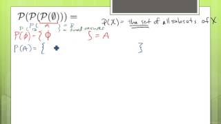 CSE 20 - Power set of empty set example: P(P(P({})))