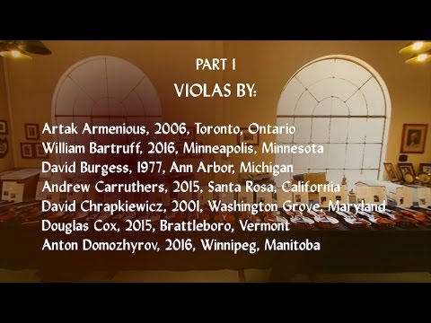 Demonstration of Violas by 33 Modern Makers, Part 1